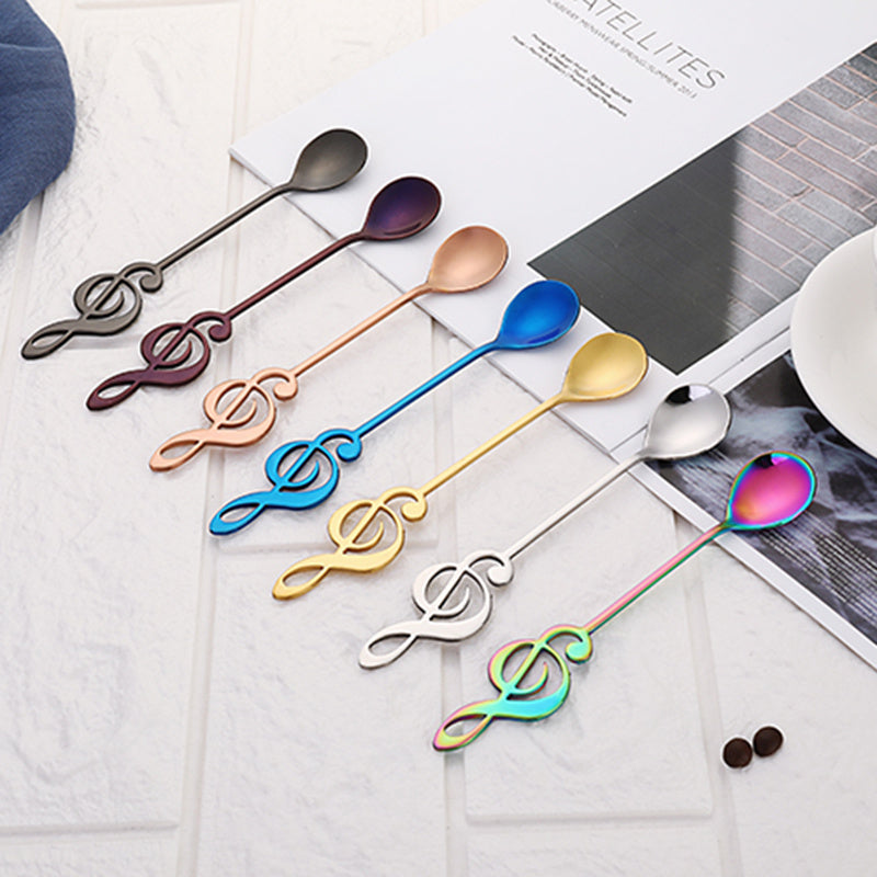 Stainless steel coffee spoon creative note spoon