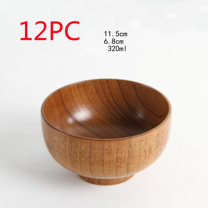 Japanese style natural jujube wooden bowl