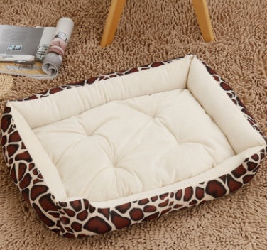 Kennel pet supplies in the large dog pet nest Golden Retriever dog bed autumn and winter cotton dog mat