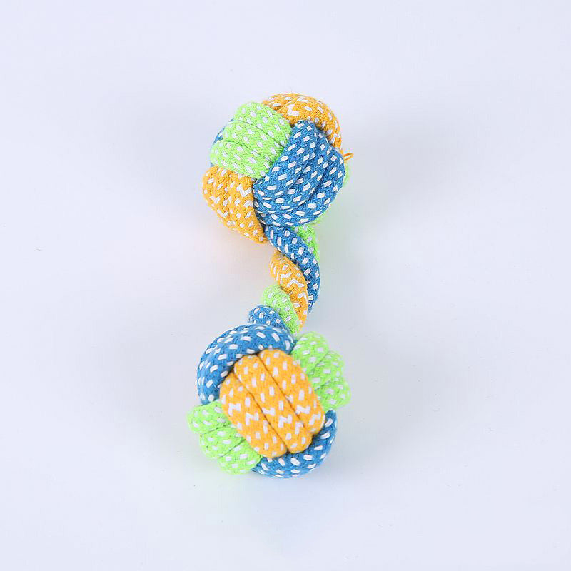 Bite-resistant Cotton Rope Molar Teeth Cleaning Rope Knotting Cat And Dog Toy Set