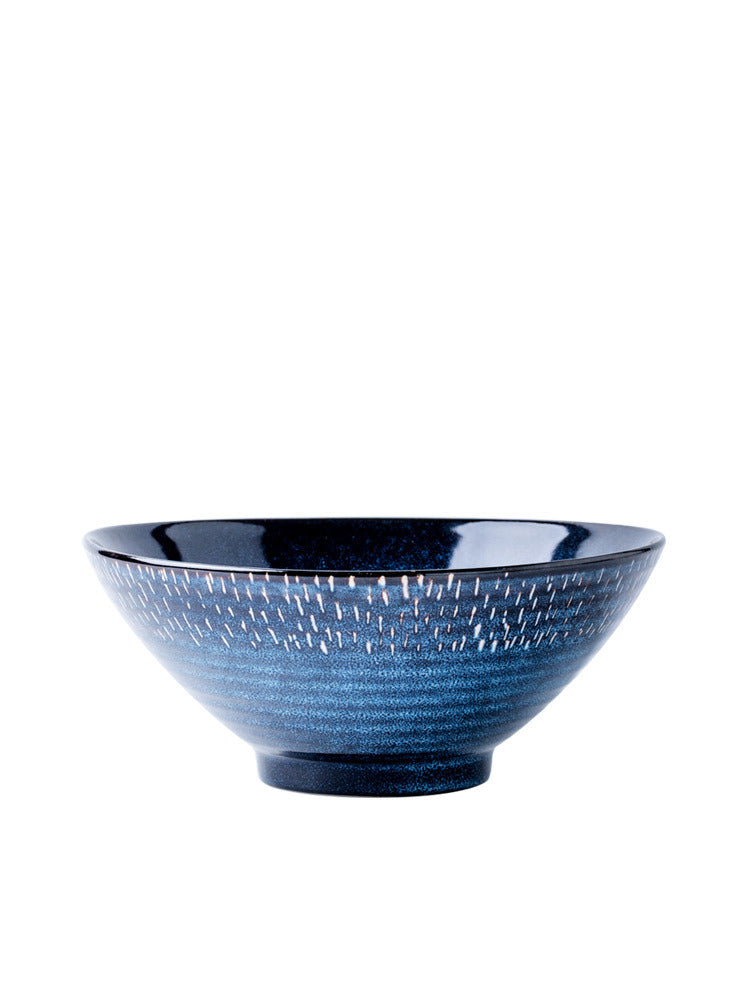 Starry Thread Bowl Ceramic Ramen Bowl Large Soup Bowl Household