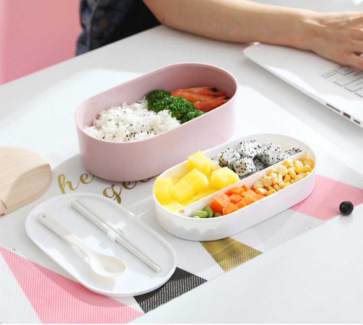 Nordic Style Wooden Sushi Lunch Box Sealed Leak-Proof Lunch Box With Cutlery