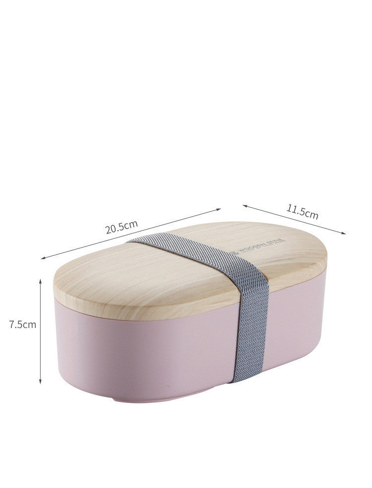 Nordic Style Wooden Sushi Lunch Box Sealed Leak-Proof Lunch Box With Cutlery