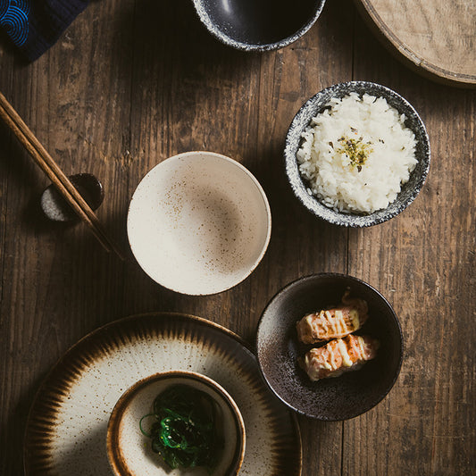 Creative Japanese Style Retro Stoneware Rice Bowl