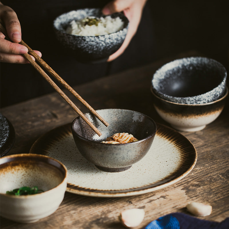 Creative Japanese Style Retro Stoneware Rice Bowl