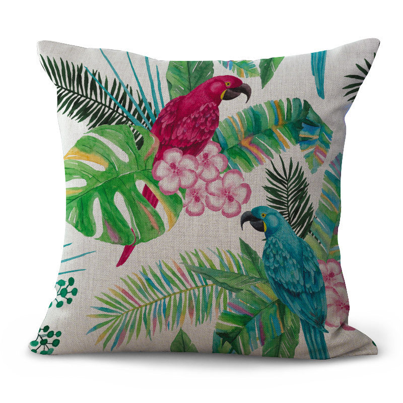 Tropical Plant Cushion Cover Living Room Sofa