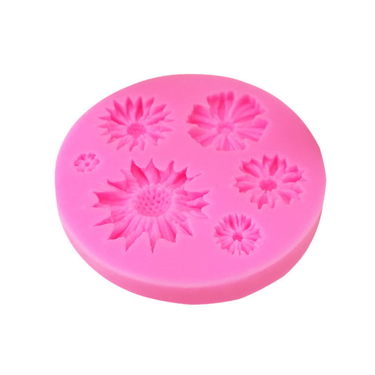 Daisy Sun Flower Sunflower Chrysanthemum Fondant Silicone Mold Diy Chocolate Cake Mold