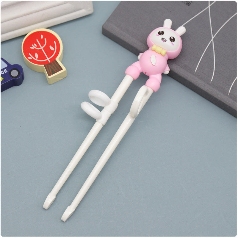 Children's Cartoon Animal Head Chopsticks Kids Eating Training Chopsticks Infants And Young Children's Right Hand Use The Baby To Learn Chopsticks