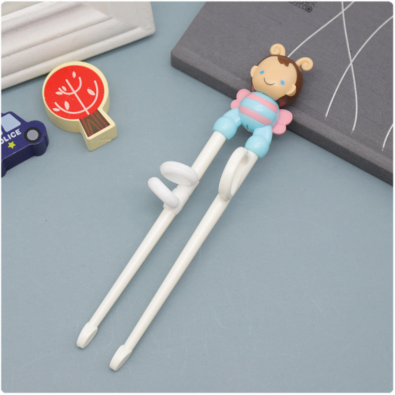 Children's Cartoon Animal Head Chopsticks Kids Eating Training Chopsticks Infants And Young Children's Right Hand Use The Baby To Learn Chopsticks