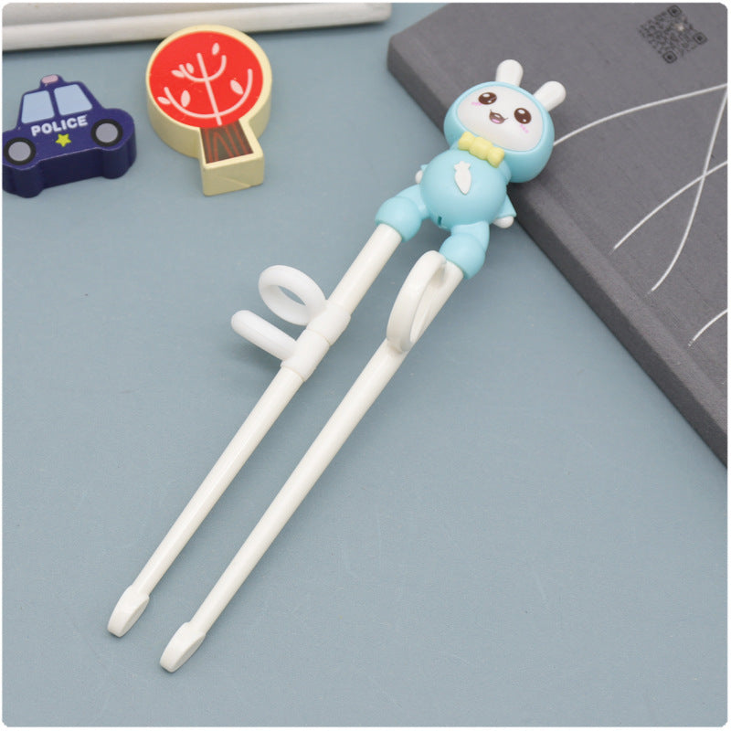 Children's Cartoon Animal Head Chopsticks Kids Eating Training Chopsticks Infants And Young Children's Right Hand Use The Baby To Learn Chopsticks