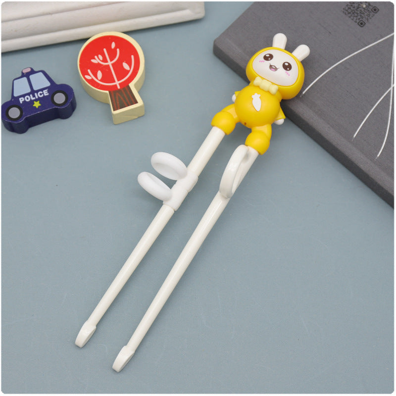 Children's Cartoon Animal Head Chopsticks Kids Eating Training Chopsticks Infants And Young Children's Right Hand Use The Baby To Learn Chopsticks