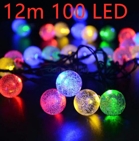 Crystal solar power of the led lamp string lights christmas lights solar garden outdoor decoration for christmas