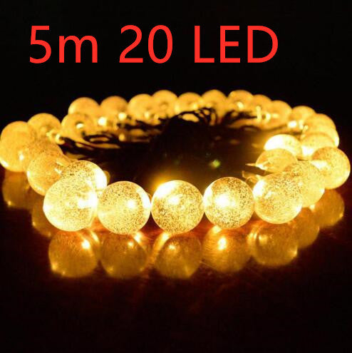 Crystal solar power of the led lamp string lights christmas lights solar garden outdoor decoration for christmas