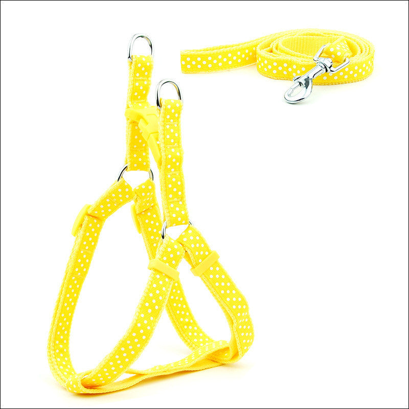 Factory Direct Spot Pet Leashes Polka Dot Pet Chest Straps, Dog Leashes, Small And Medium-Sized Dogs