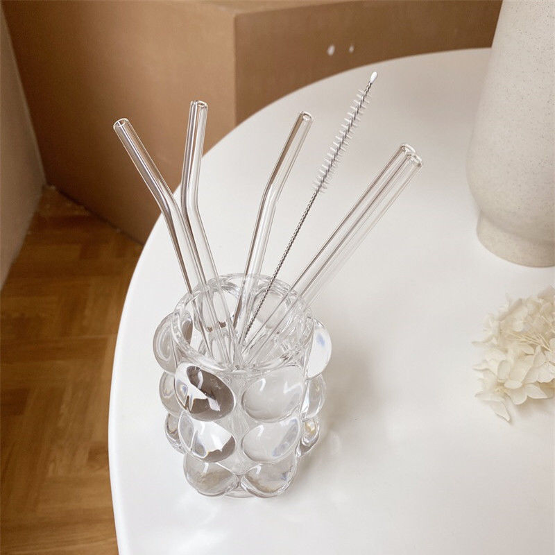 Glass Straws, Pearl Milk Tea Coarse Drinking Straws, Non-disposable Transparent Water Cups, Long Straws