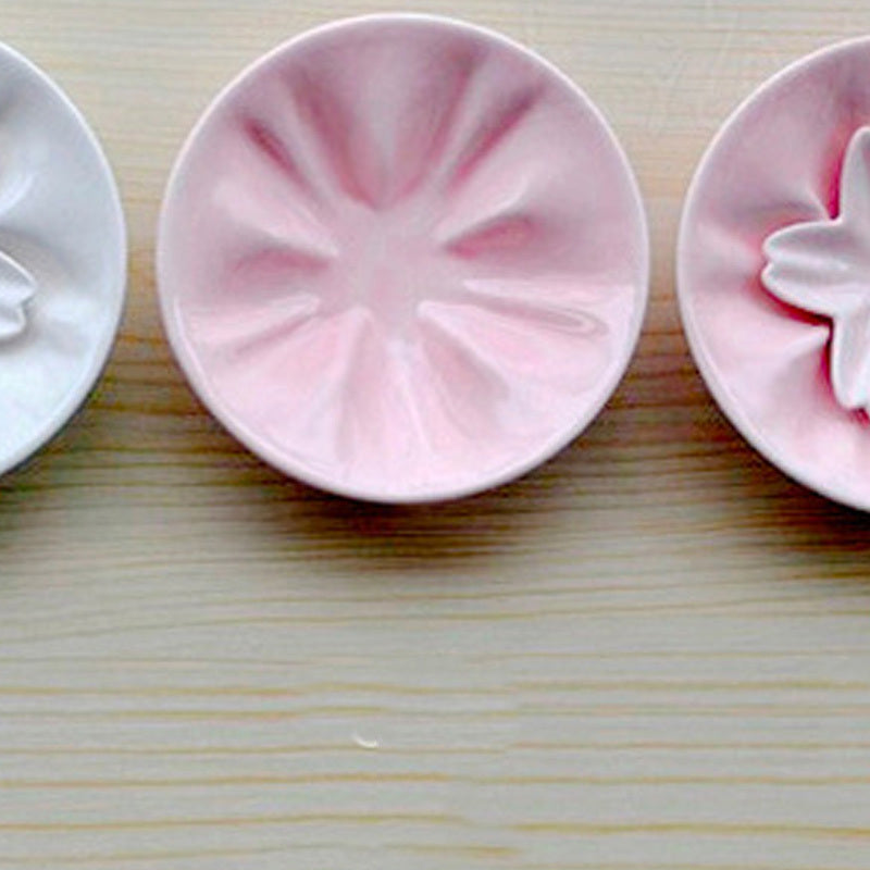 Zakka Creative Japanese Sakura Soy Sauce Dipping Dish Snack Dish Vinegar Dish Tableware Small Dish Small Dish