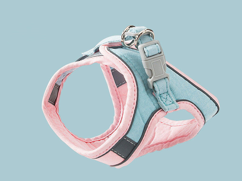 Cat Traction Rope Vest-Style Reflective Chest Harness Anti-Stroke Resistance Cute Go Out Dog Traction Rope Special Rope For Walking Cats