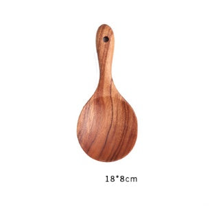 1-7Pcs   Set Natural Wood Teak Tableware Spoon Colander Special Spoon Nano Soup Skimmer Wooden Cooking Spoon Kitchen Tool Kit