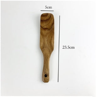 1-7Pcs   Set Natural Wood Teak Tableware Spoon Colander Special Spoon Nano Soup Skimmer Wooden Cooking Spoon Kitchen Tool Kit