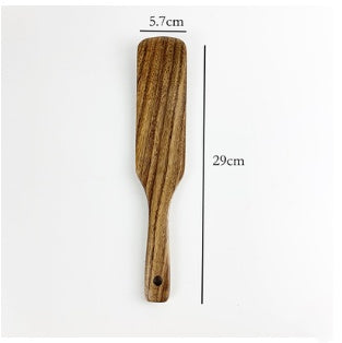 1-7Pcs   Set Natural Wood Teak Tableware Spoon Colander Special Spoon Nano Soup Skimmer Wooden Cooking Spoon Kitchen Tool Kit