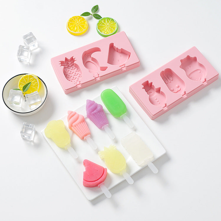 Siamese Ice Cream Mold With Lid Silicone Ice Cream Stick Ice Mold