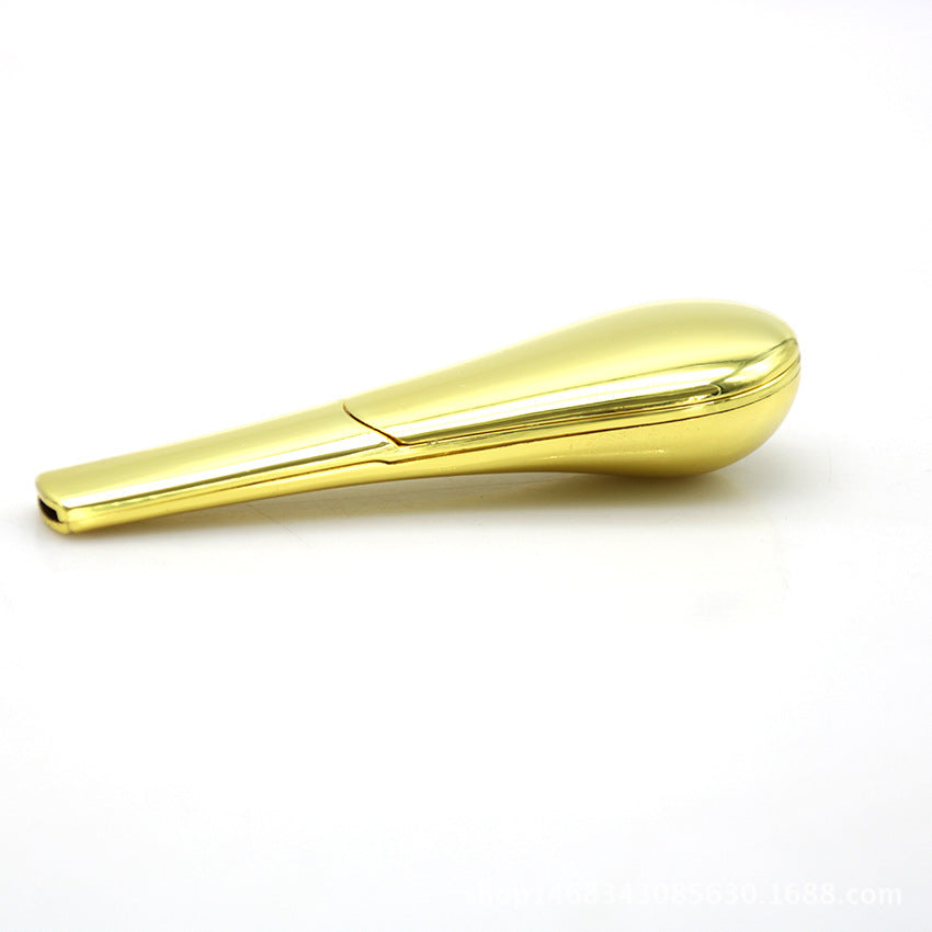 Detachable Ferromagnetic Stainless Steel Metal Spoon Pipe, Gift Box Solid Color Soup Spoon Pipe