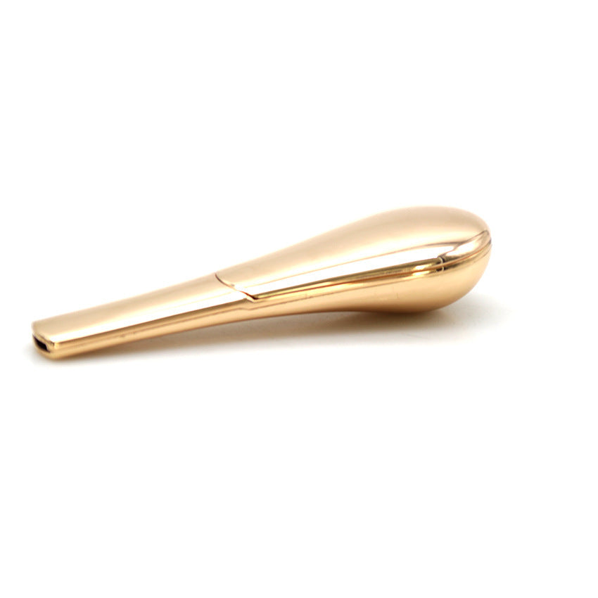 Detachable Ferromagnetic Stainless Steel Metal Spoon Pipe, Gift Box Solid Color Soup Spoon Pipe