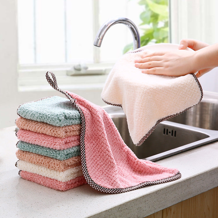 Double-Sided Absorbent Dish Cloth Dish Towel