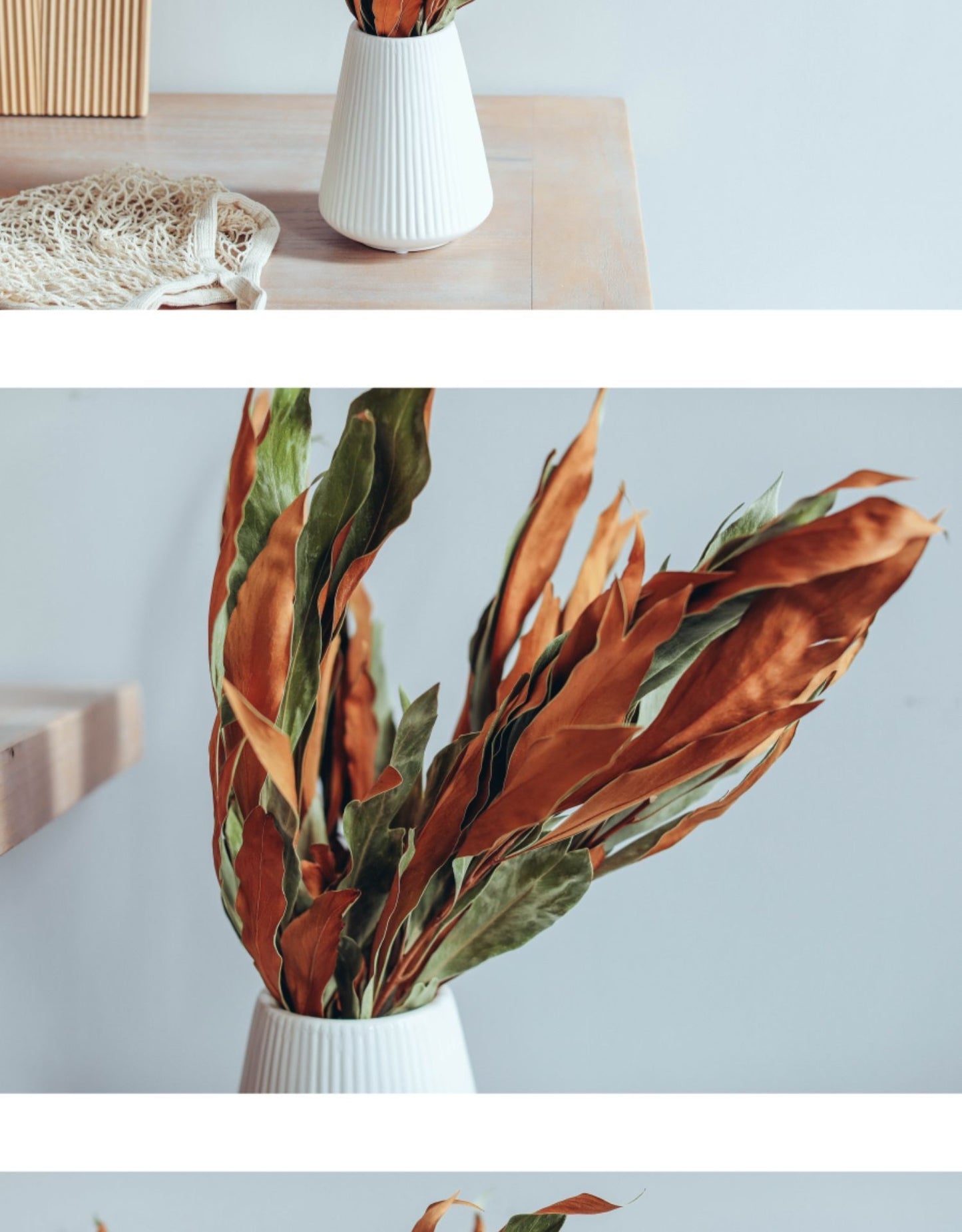 European Imported Double-Sided Leaf Dried Flowers Japanese Retro Style Natural Real Flower Bouquet