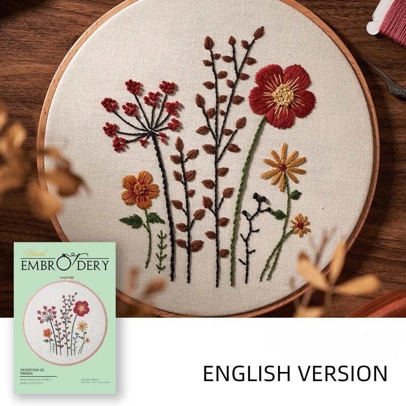 Simple Three-Dimensional Hand Embroidery With Elk Flowers