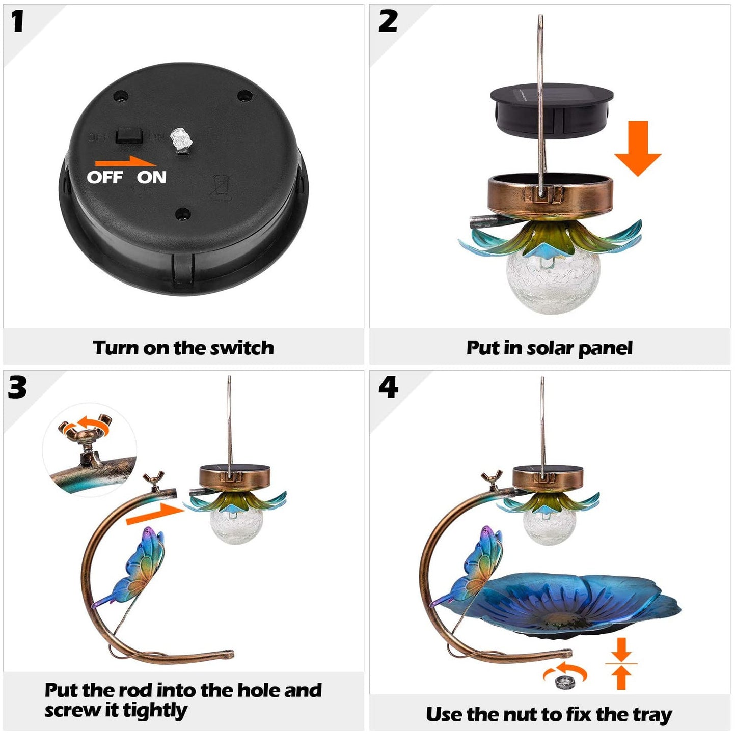 Solar Crack Ball Bird Feeder