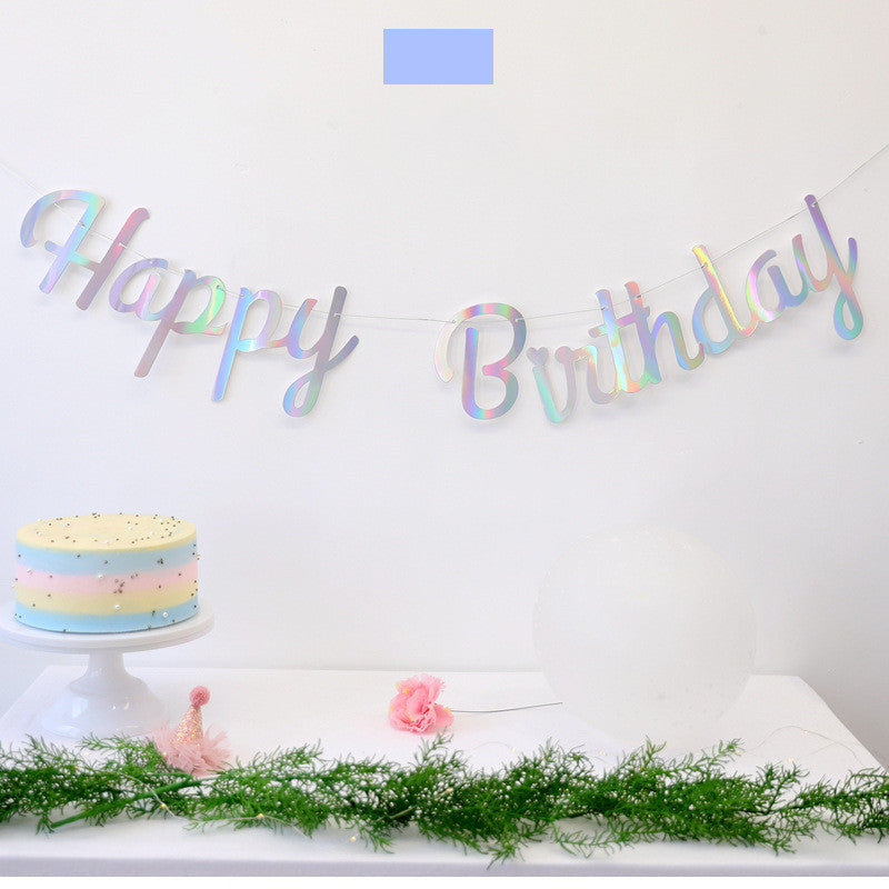 Children's Birthday Party Conjoined Simple Birthday Garland Decoration