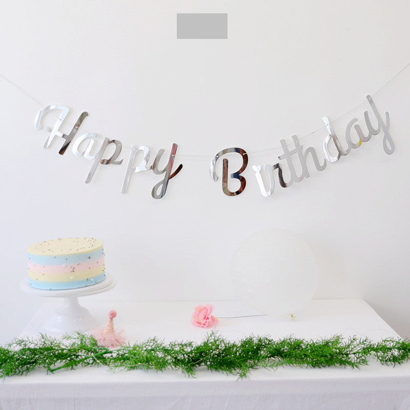 Children's Birthday Party Conjoined Simple Birthday Garland Decoration