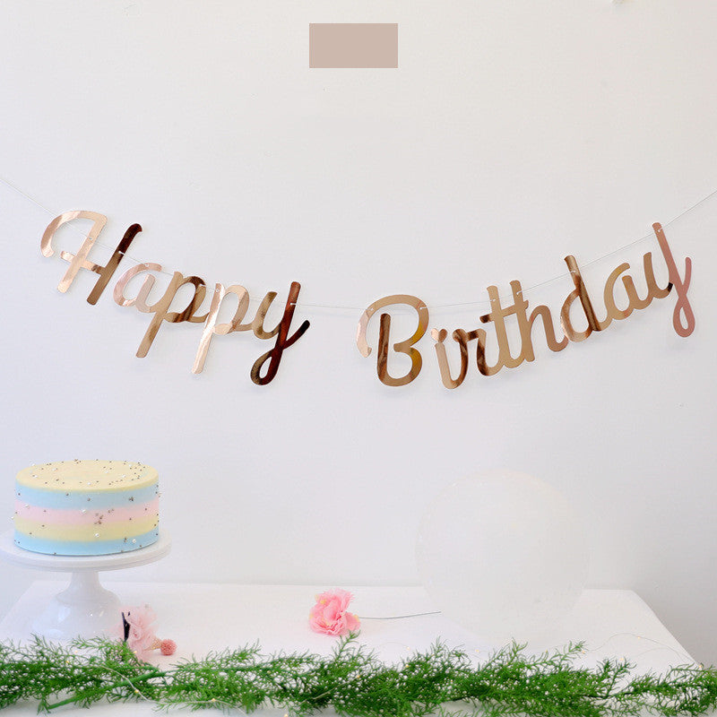 Children's Birthday Party Conjoined Simple Birthday Garland Decoration