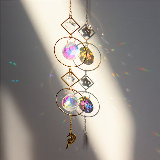 Crystal Wind Chime Star Pendant Sun Suncatcher Decoration Curtain Chandelier Prisms Witchy Sun Catchers