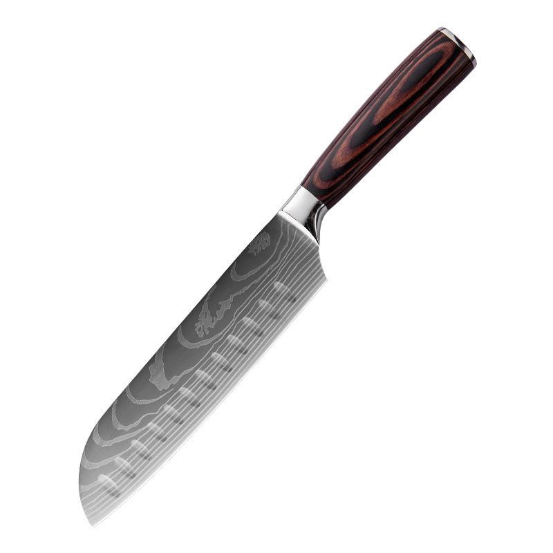 Damascus Pattern Chef's Knife Pattern Western Cuisine Chef Knife Kitchen Knife