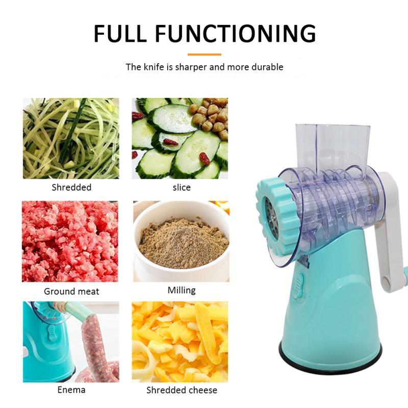 4 In 1 Home Manual Vegetable Cutter Slicer Multifunctional Round Mandoline Slicer Cheese Slicer