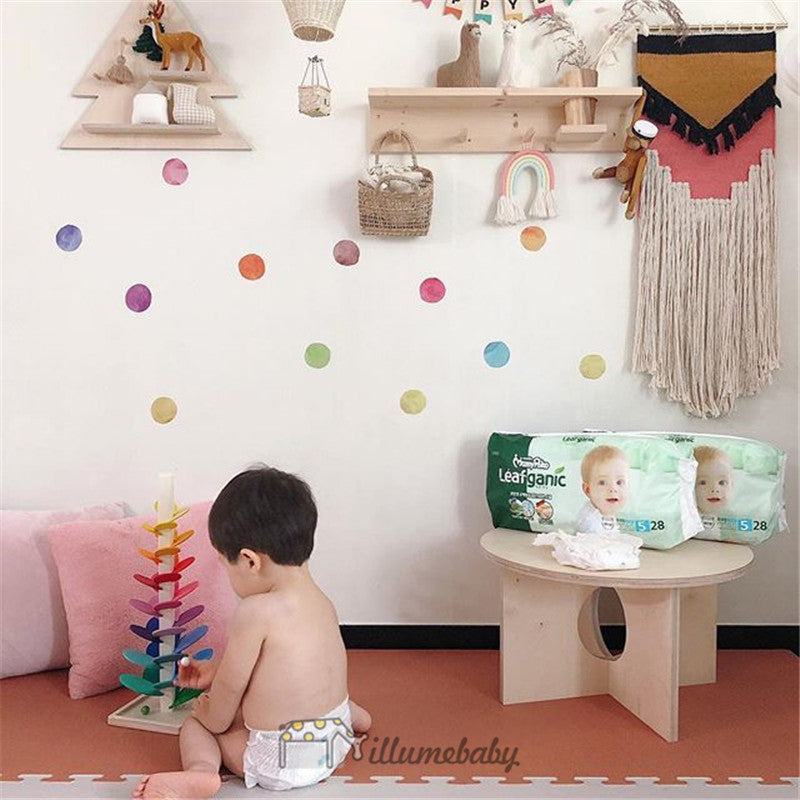 Color Dot Dot Wall Sticker Children's Room Wall Glass Window Decoration Cartoon Wall Sticker