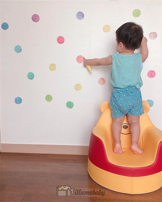 Color Dot Dot Wall Sticker Children's Room Wall Glass Window Decoration Cartoon Wall Sticker