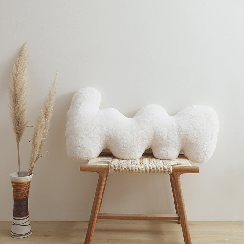 Rabbit Velvet Nordic Style Bedside Pillow