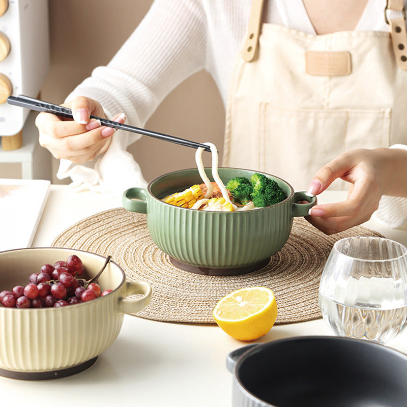 Large Soup Bowl Household Binaural Soup Bowl Noodle Bowl