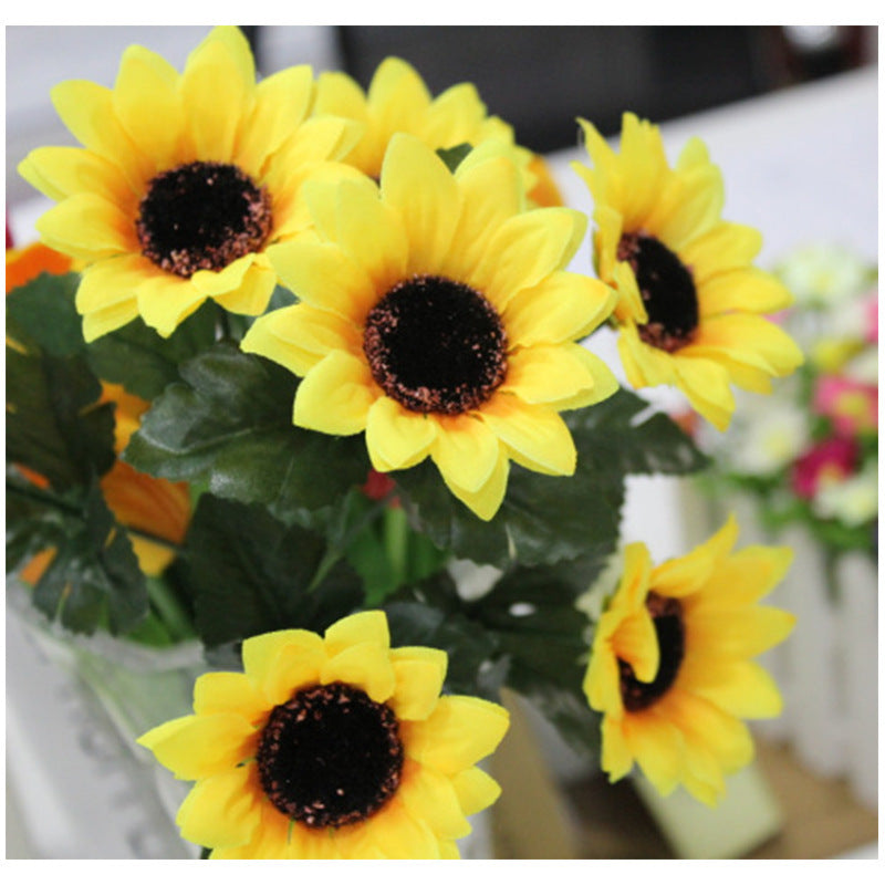 Sunflower Decorative Flower Fake Sunflower Simulation Bouquet