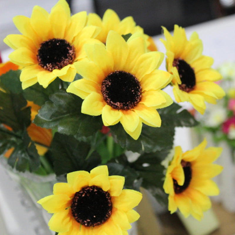 Sunflower Decorative Flower Fake Sunflower Simulation Bouquet