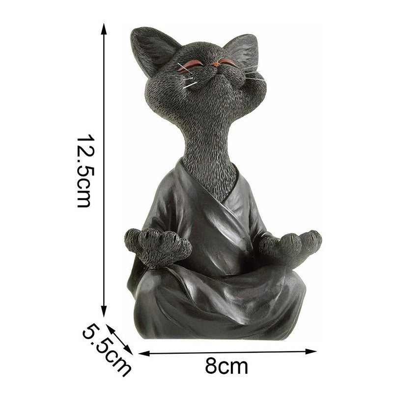 Cat Meditating Cat Crafts Meditation Cat Creative Home Garden Decoration Ornaments