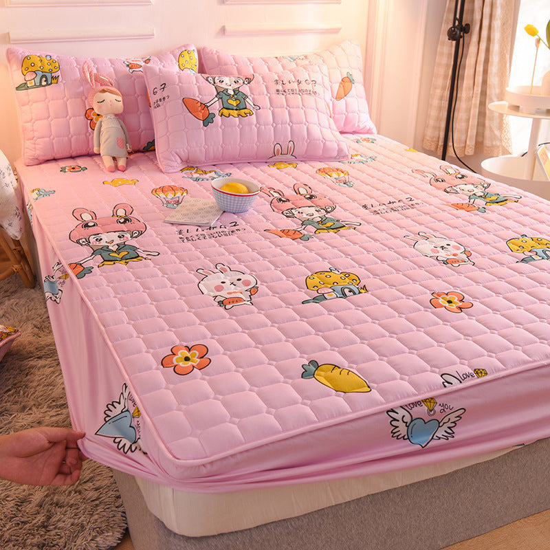 Thickened Dustproof Fixed Quilted Bedspread Waterproof Mattress Cover