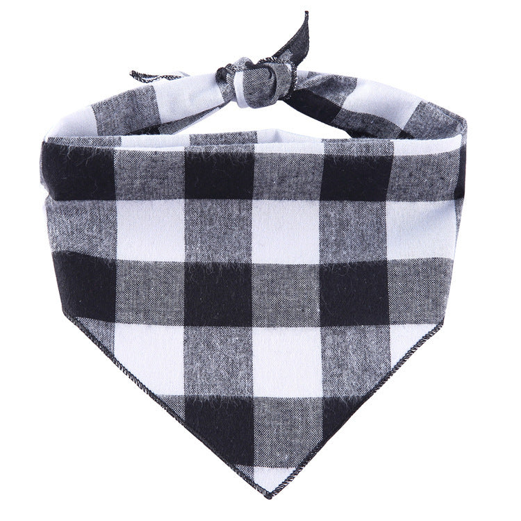 Adjustable Dog Bandana Cotton Pet Neckerchief Cat Triangle Scarf Soft Saliva Towel Small Medium Large Dog Accessories