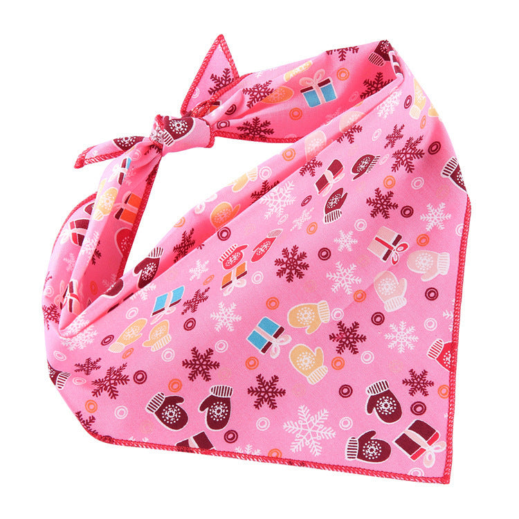 Adjustable Dog Bandana Cotton Pet Neckerchief Cat Triangle Scarf Soft Saliva Towel Small Medium Large Dog Accessories