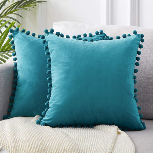 Ball Lace Velvet Sofa Pillowcase