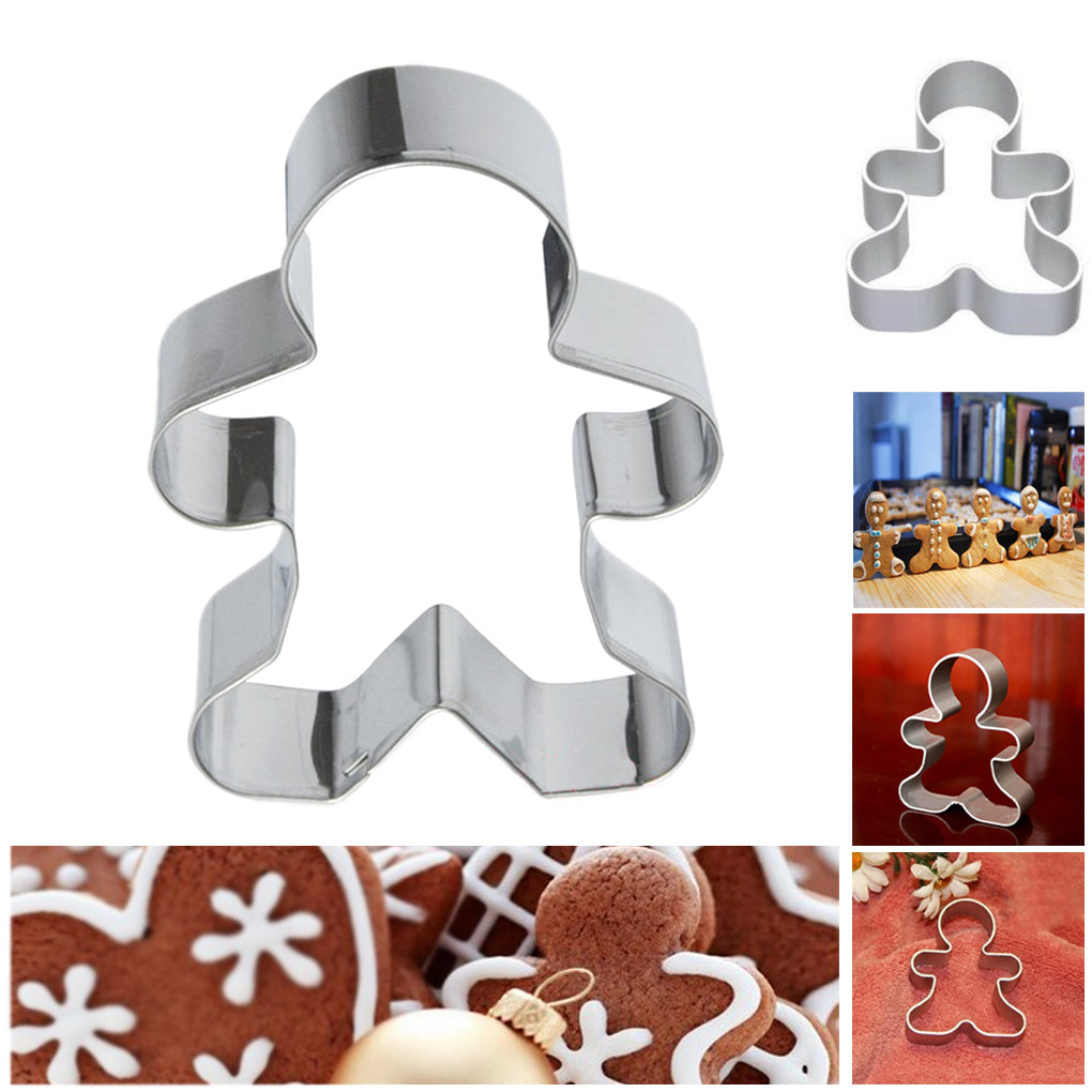 Stainless Steel Christmas Gingerbread Biscuit Mould Fruit Vegetable Cake Mould