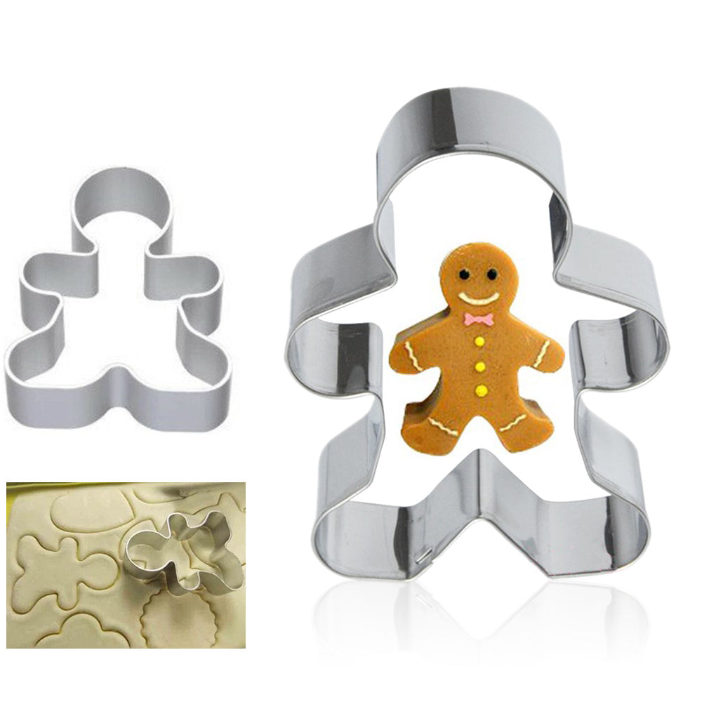 Stainless Steel Christmas Gingerbread Biscuit Mould Fruit Vegetable Cake Mould